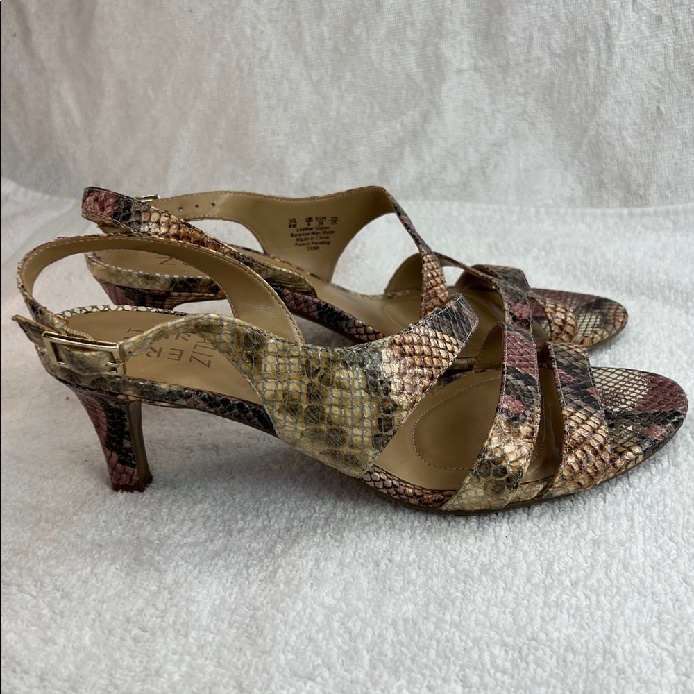 Naturalizer python embossed strap heels - image 2